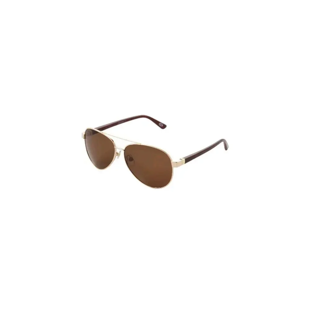 Foster Grant Men's Premium Polarized Aviator Fashion Sunglasses, Gold